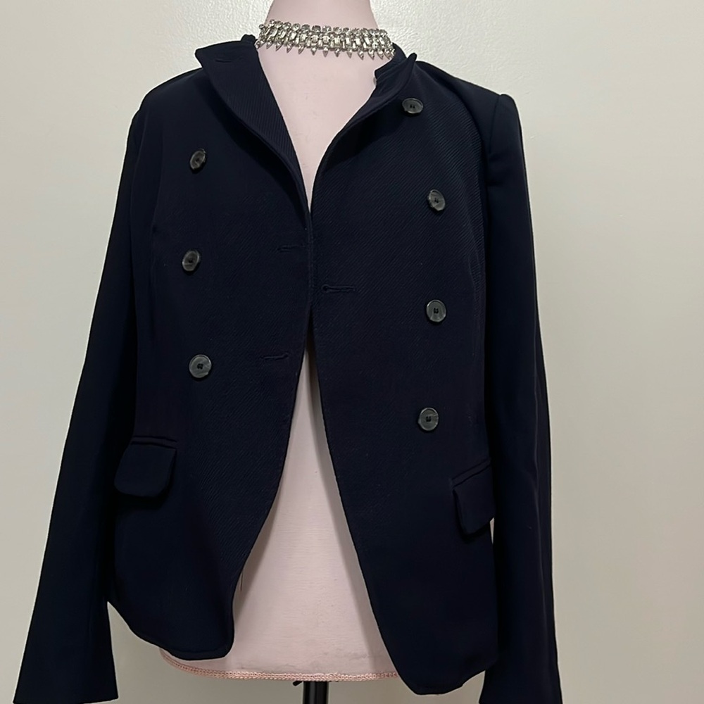 The Limited brand navy military style button up jacket in size medium